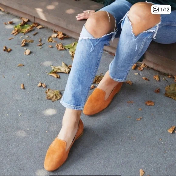 Margaux / The Loafer brown Cognac suede flats size 10 - Picture 3 of 7